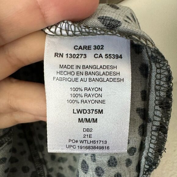 Wrangler Retro Cheetah Pattern Button Up Dress Off The Shoulder Size M - Picture 4 of 7